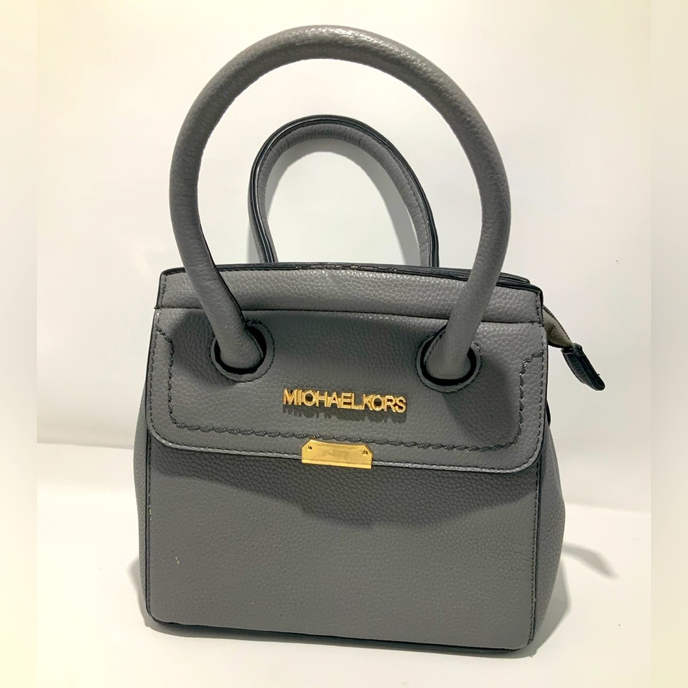 Gray small hand bag